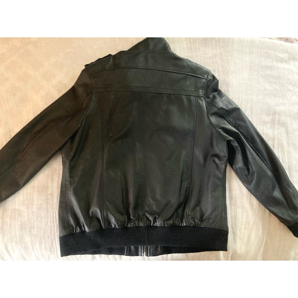 NEW Leather Moto Style “Edinburgh” Bomber Jacket Size XXL/2XL - Picture 3 of 15